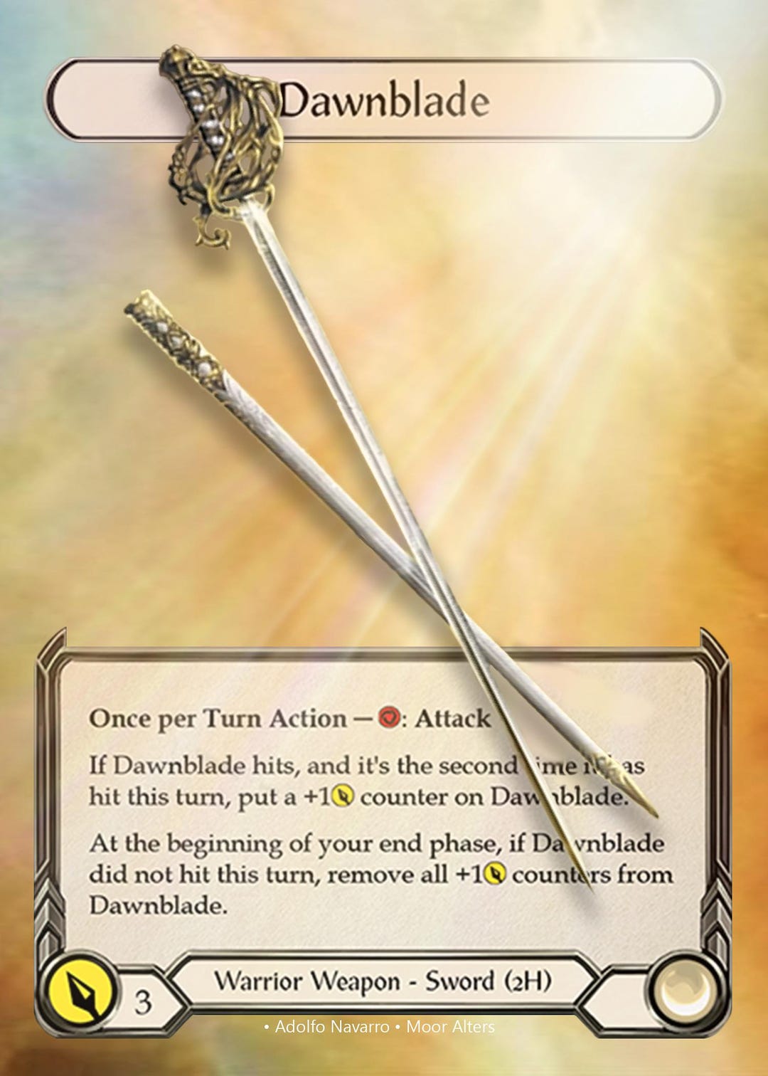 Dawnblade - Alter Token - Flesh and Blood TCG - Etsy