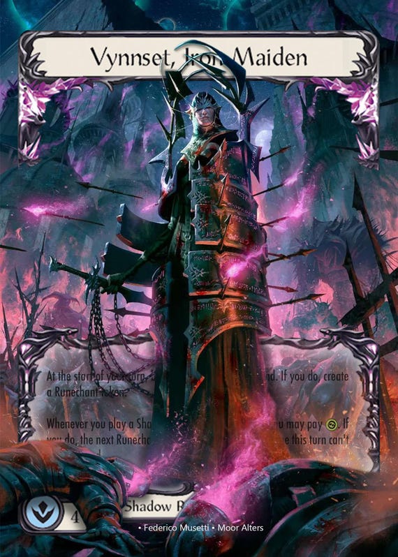 Vynnset, Iron Maiden - PROXY Token - Flesh and Blood TCG - Etsy