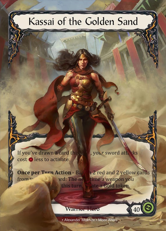 Kassai of the Golden Sand - Alter Token - Flesh and Blood TCG - Etsy