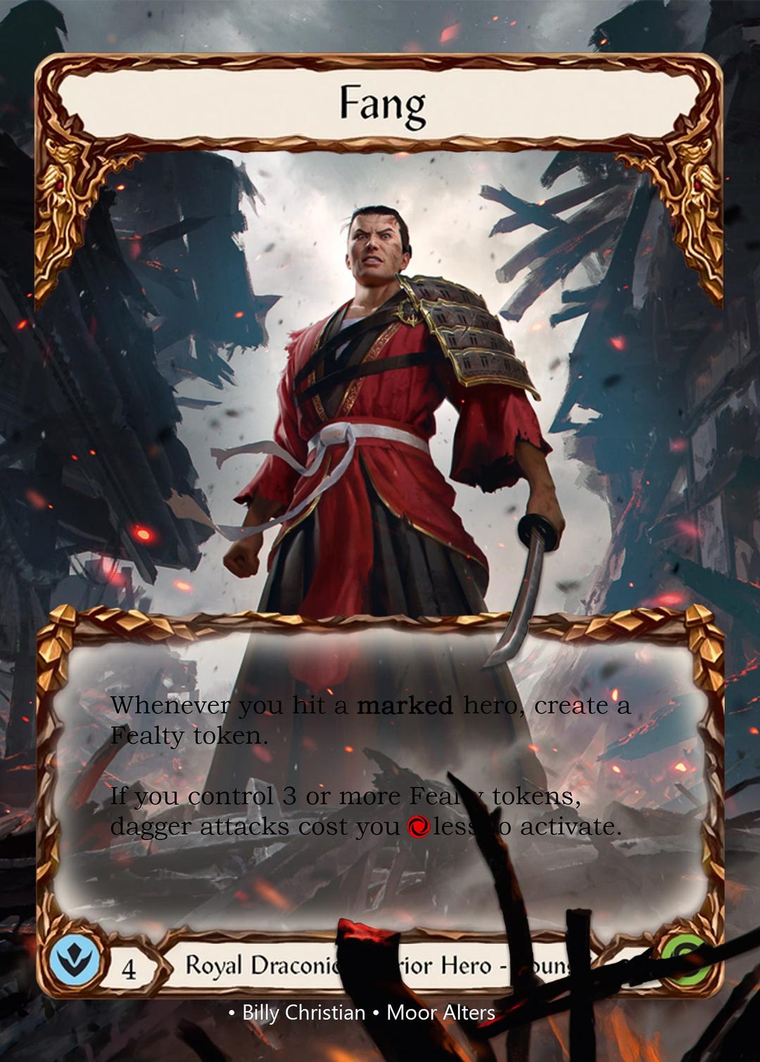 Fang - Alter Token - Flesh and Blood TCG - Etsy Norway