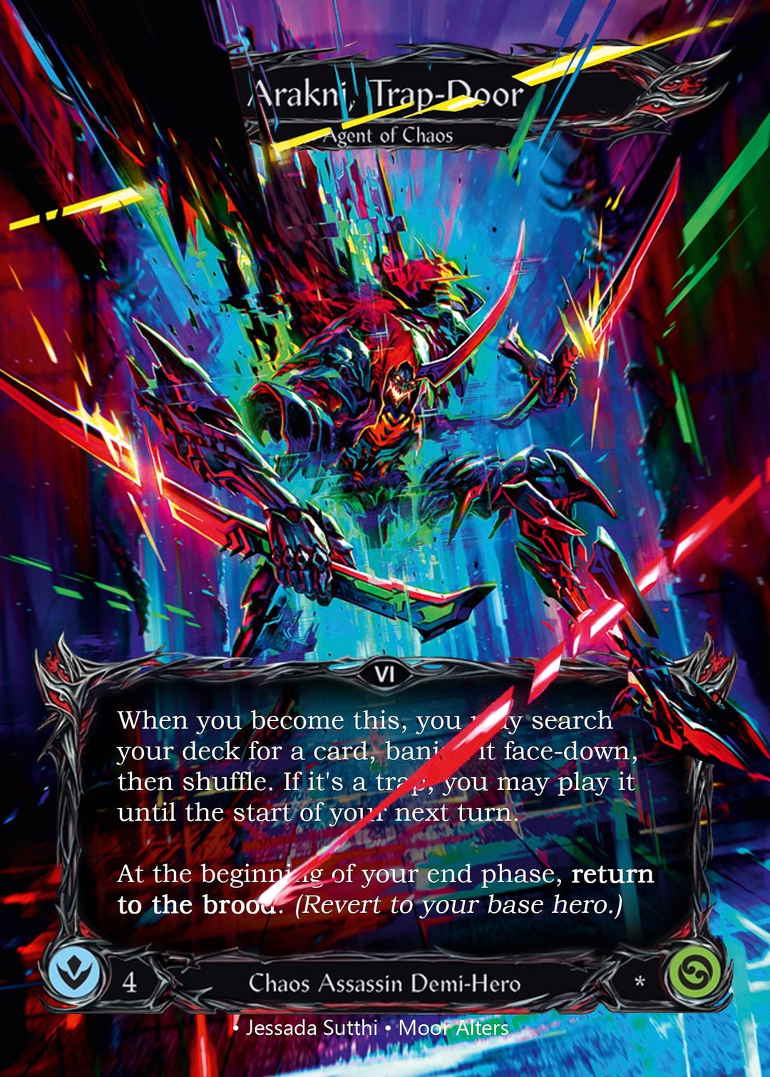 Arakni, Trap-door - Alter Token - Flesh and Blood TCG - Etsy