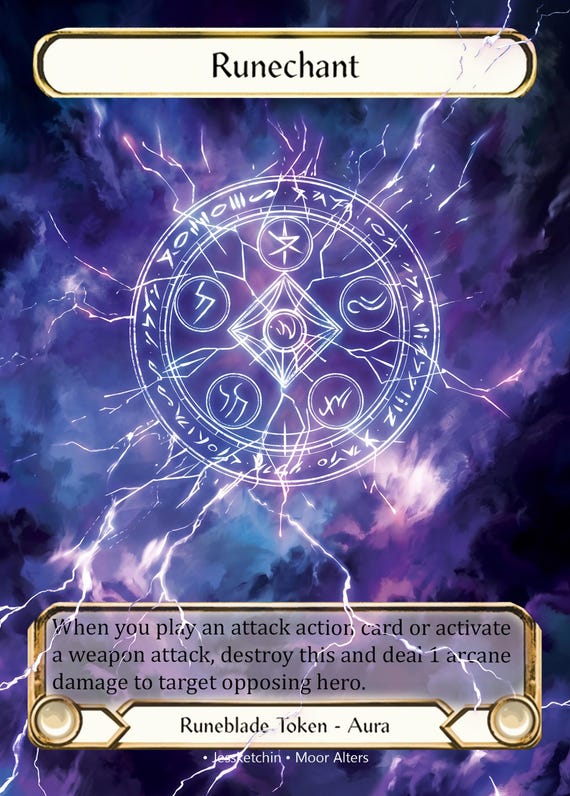 Runechant (lightning Version) Token - Flesh and Blood TCG - Etsy