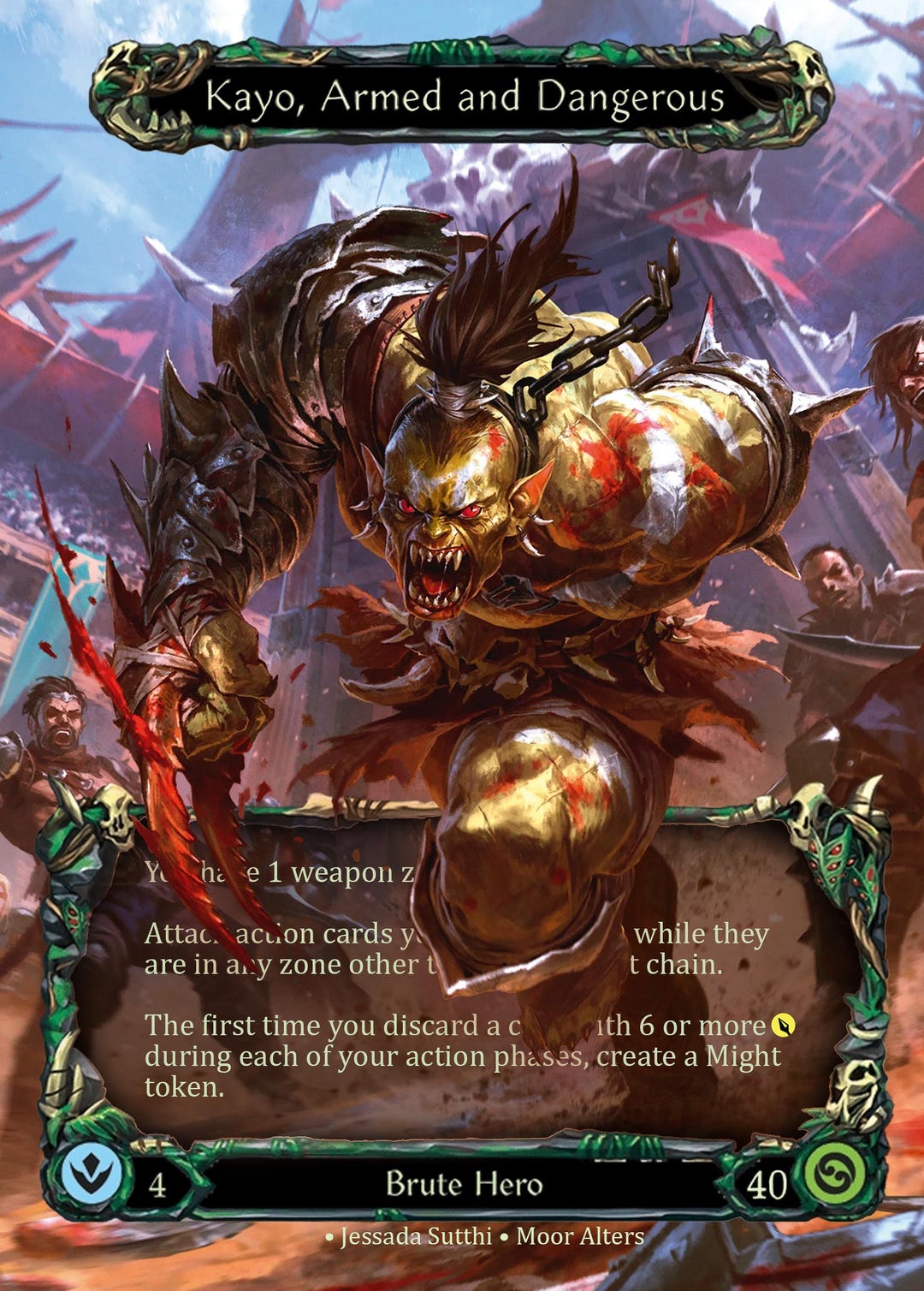 Kayo, Armed and Dangerous - Alter Token - Flesh and Blood TCG - Etsy