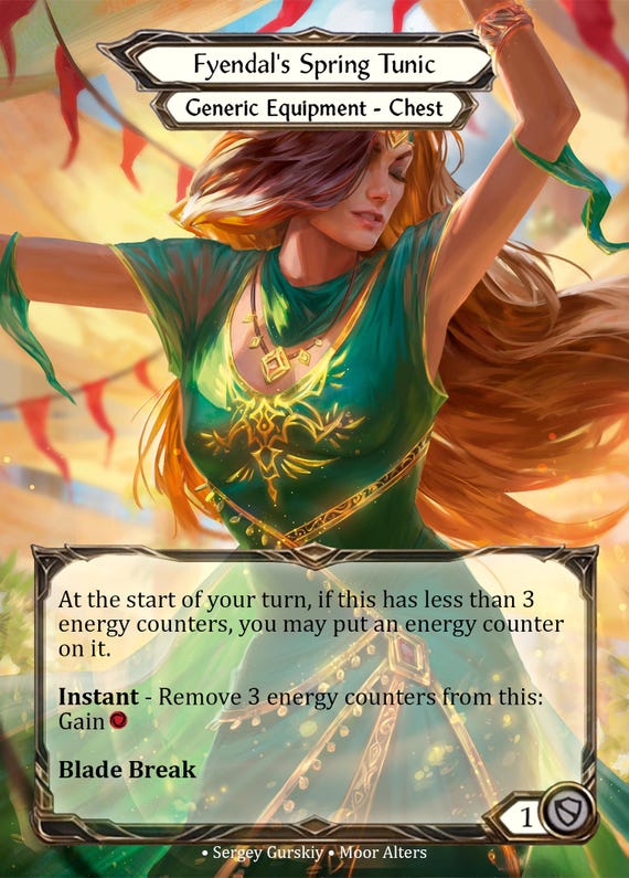 Fyendal's Spring Tunic - PROXY - Flesh and Blood TCG - Etsy Finland
