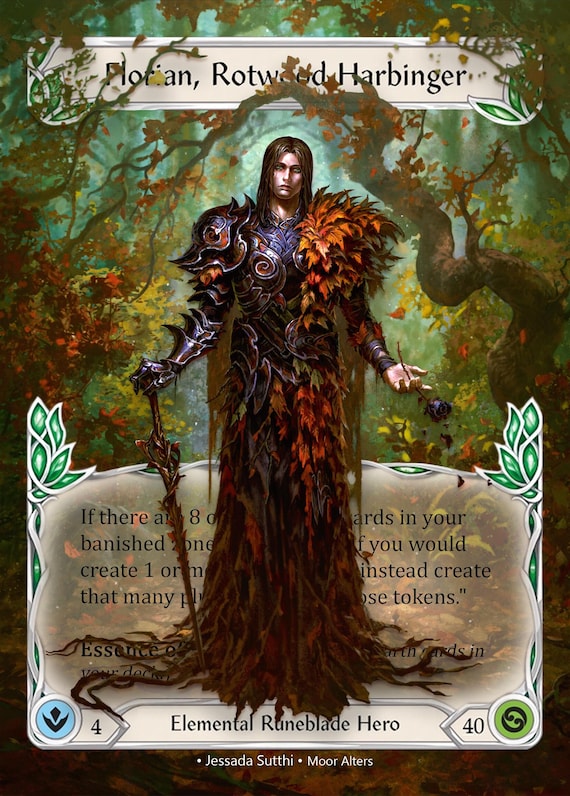 Florian, Rotwood Harbinger - Alter Token - Flesh and Blood TCG - Etsy