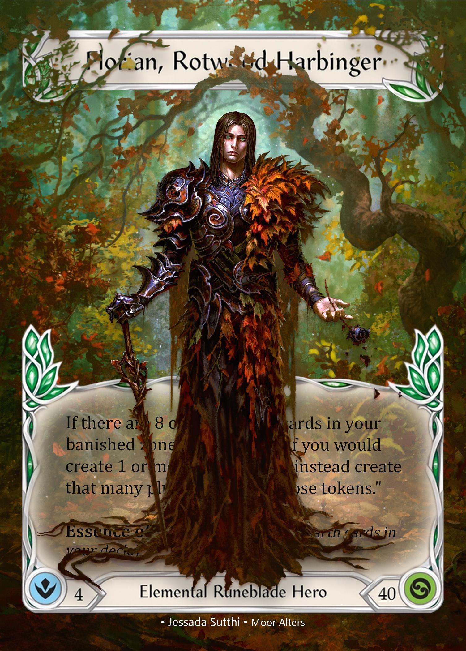 Florian, Rotwood Harbinger - Alter Token - Flesh and Blood TCG - Etsy