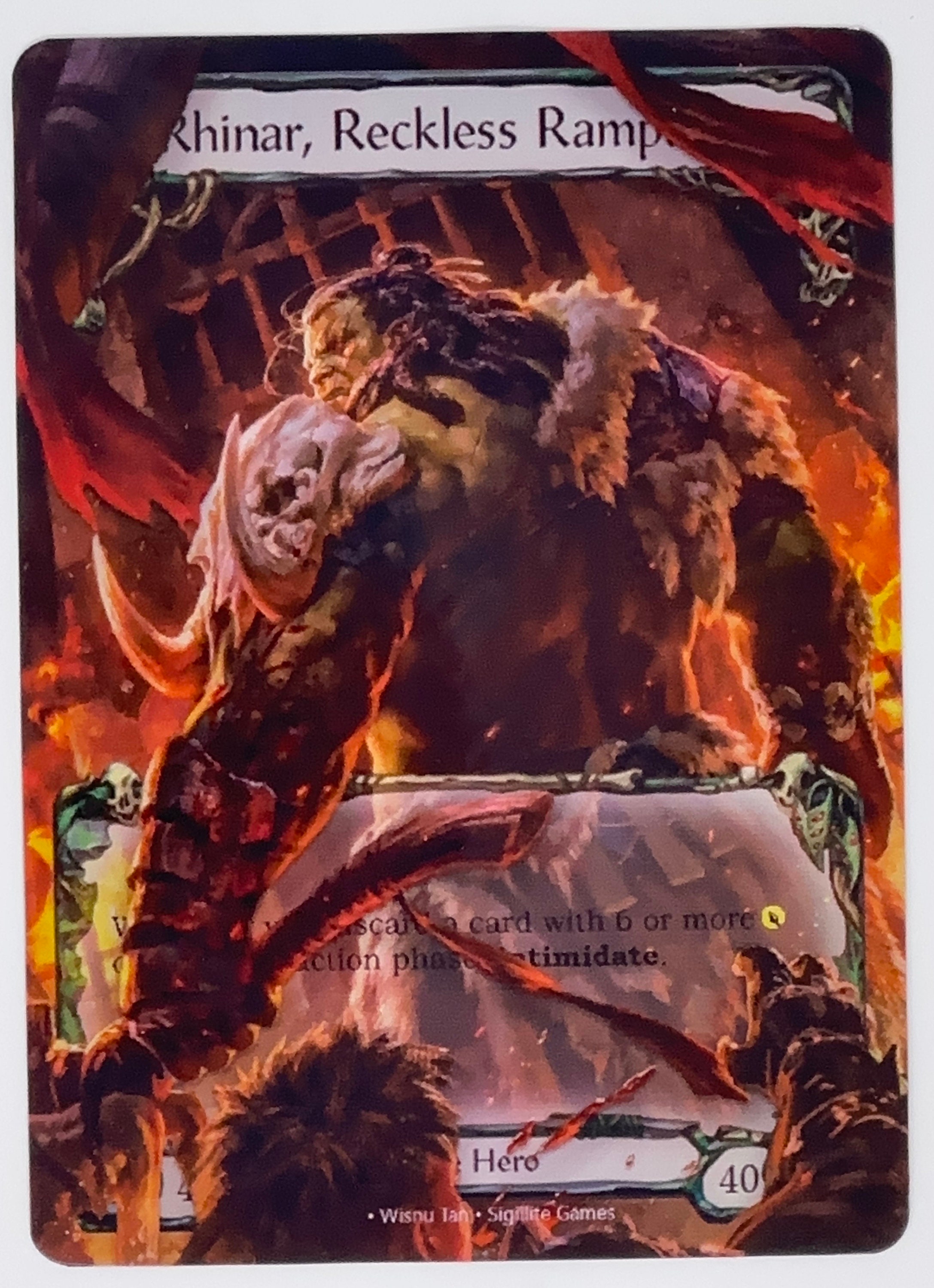 Rhinar, Reckless Rampage (Heavy Hitters Variant) - Alter Token - Flesh and  Blood TCG