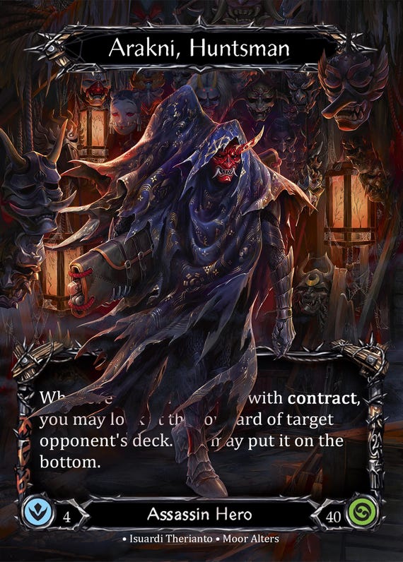 Arakni, Huntsman - Alter Token - Flesh and Blood TCG - Etsy