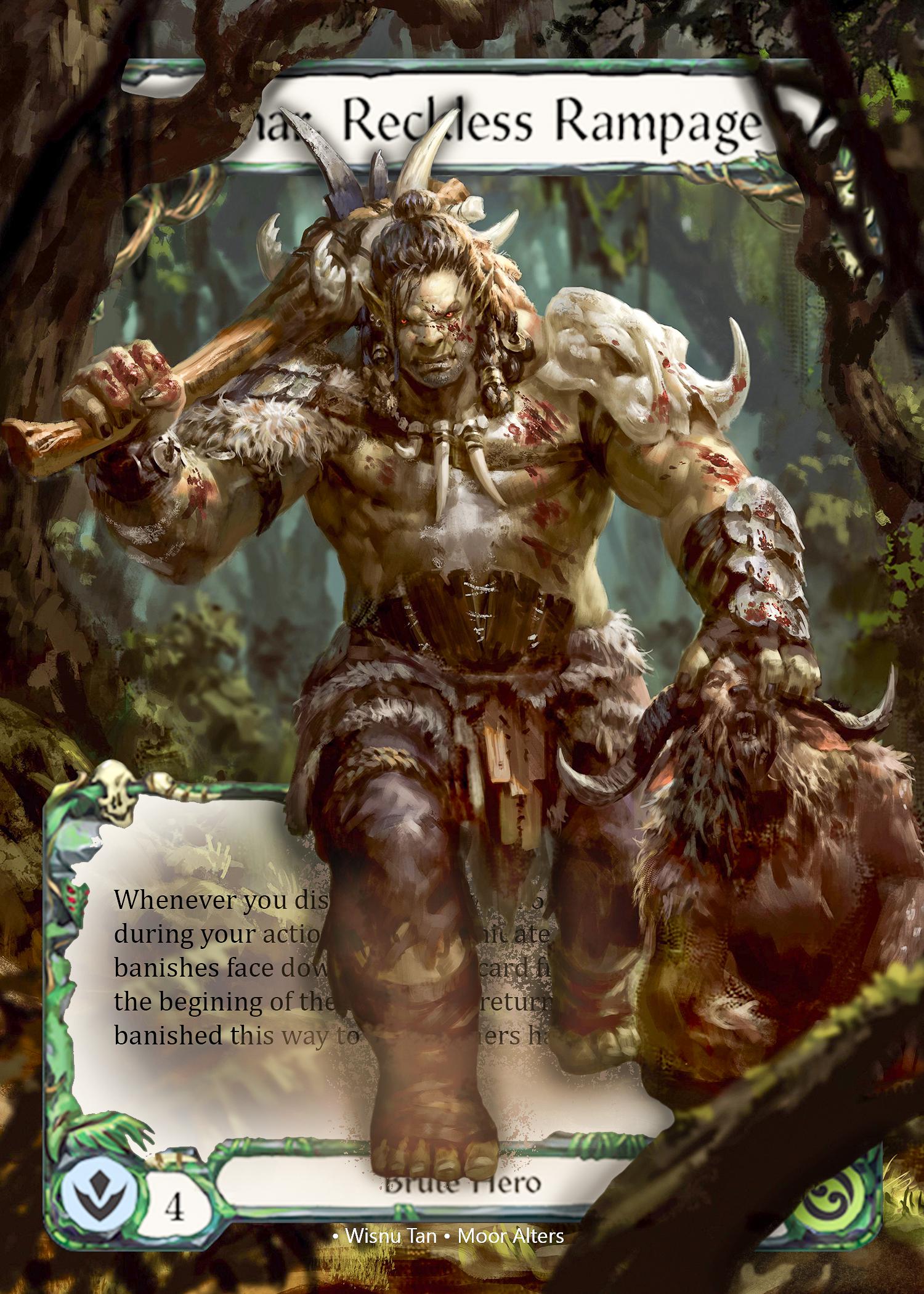 Rhinar, Reckless Rampage - Alter Token - Flesh and Blood TCG - Etsy