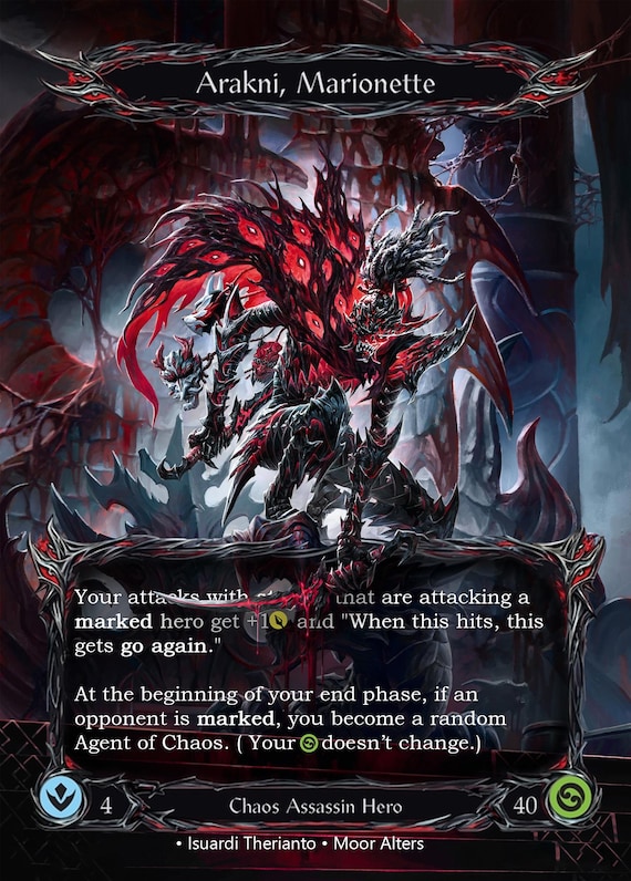 Arakni, Marionette - Alter Token - Flesh and Blood TCG - Etsy
