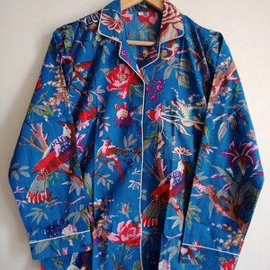 Floral Cotton Pajama Set: Lightweight Indian Sleepwear