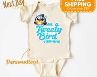 Body de bebé personalizado "Soy un pájaro Piolín" - Adorable mameluco infantil, regalo perfecto para recién nacidos, encantador regalo de abuelos de ropa de bebé