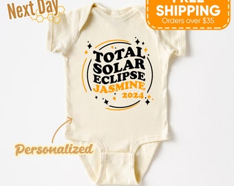 Personalized Baby Bodysuit "Total Solar Eclipse" - Infant Clothing Gifts Science Astronomical Photoshoot High Quality Gift Universe Moon