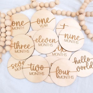 Conjunto de discos de hitos mensuales para bebés - Personalizado y elegante - Capture cada momento precioso / Regalo de baby shower