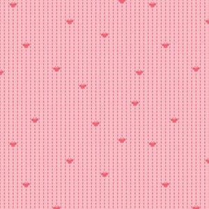 May include: A seamless pattern featuring a light pink background with vertical lines and small red butterflies scattered throughout. The butterflies are evenly spaced, creating a delicate and whimsical design.