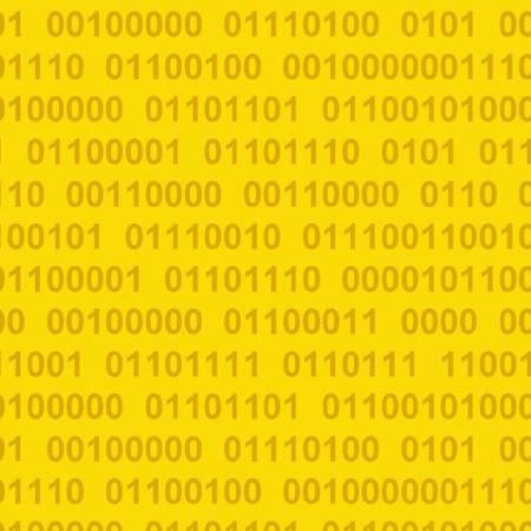 Studio E Chemistry 3737-44 Yellow Binary Numbers by Geek Chic - Etsy