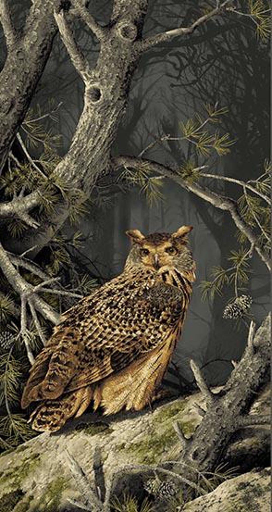 AF 8584-K Majestic Woods Owl Panel - Etsy
