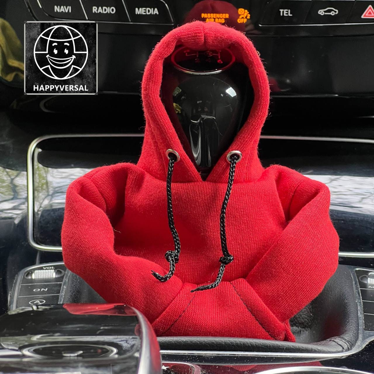 ZHSMS Gear Shift Hoodie, Universal Hoodie Car Gear Shift Cover, Funny  Shifter Hoodie, 4.76 Inch Car Shifter Stick Protector Decoration(Spotted  Black