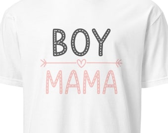 Boy Mama Short-sleeve Unisex T-shirt, Trendy Shirt, Mom Of Boys Shirt, Boy Mom T-shirt, Mom Gift Mother's Day Mama Of Boys Shirt Mom Life