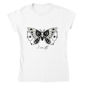 T-Shirt, Crewneck, Classic, BUTTERFLY - I can fly