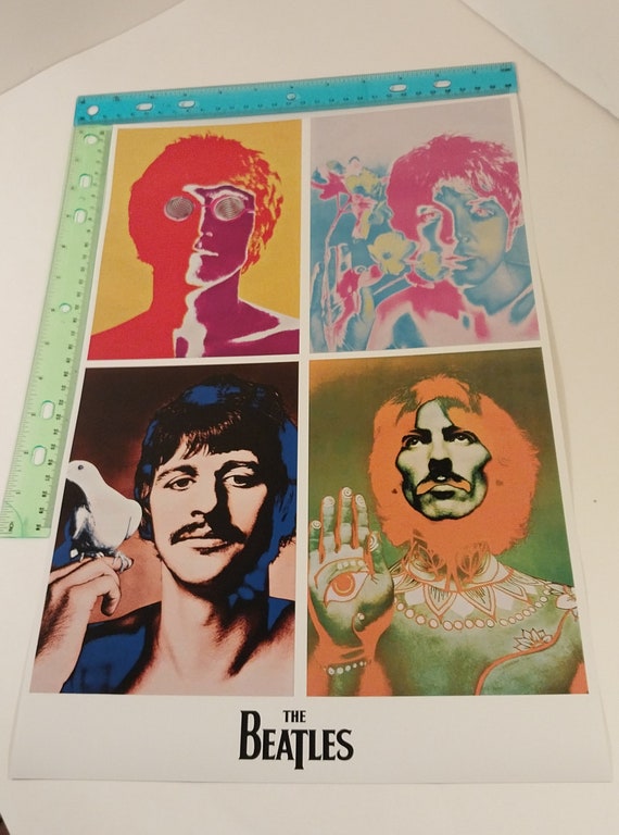 Beatles 1960s Psychedelic Art Print (11x17 Inch) - Etsy