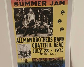Summer Jam Grateful Dead Allman Brothers and the Band 1973 Watkins