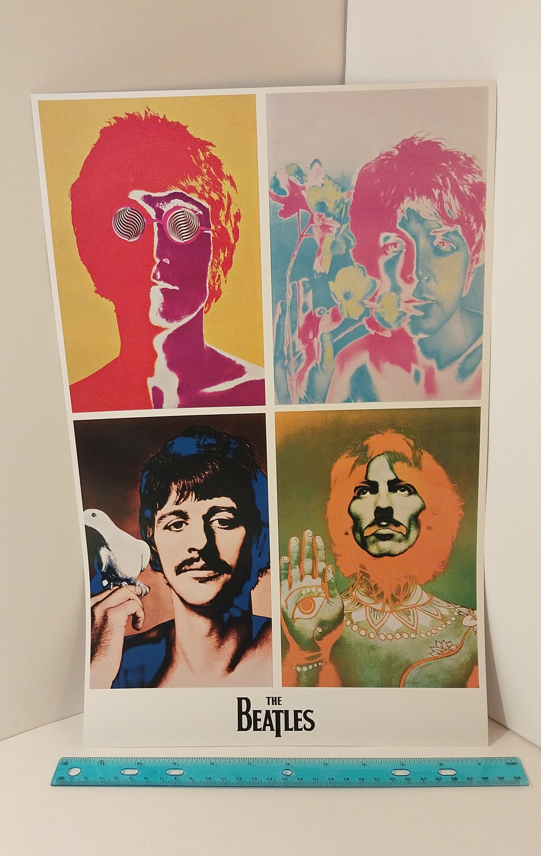 Beatles 1960s Psychedelic Art Print (11x17 Inch) - Etsy