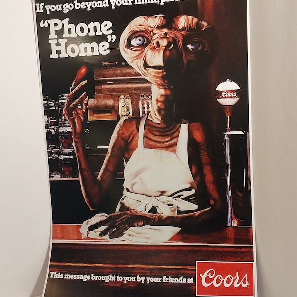 E.T. Beer Ad 11x17 inch print Perfect for framing