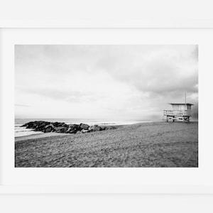 Fine Art Lifeguard Tower Photography Black and White Beach Print Venice Beach California Wave Print Ocean Photography Surf Print LOT #321©