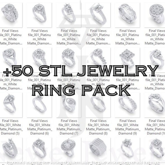 3D Printable Ring Collection: 50+ STL Models