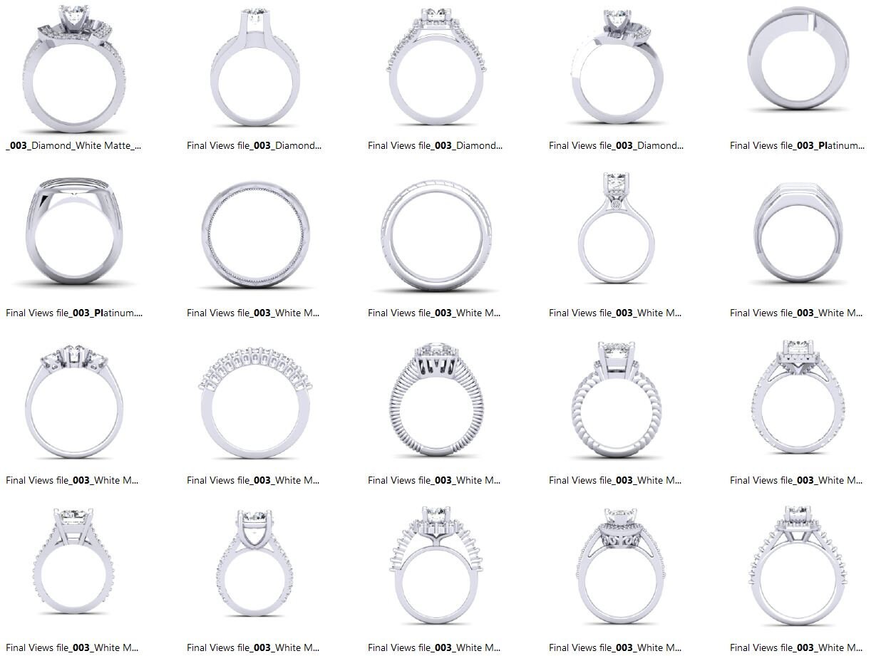 Regular Ring Models 20 STL PACK 11 Digital CAD Files Jewelry Ring Models - Etsy