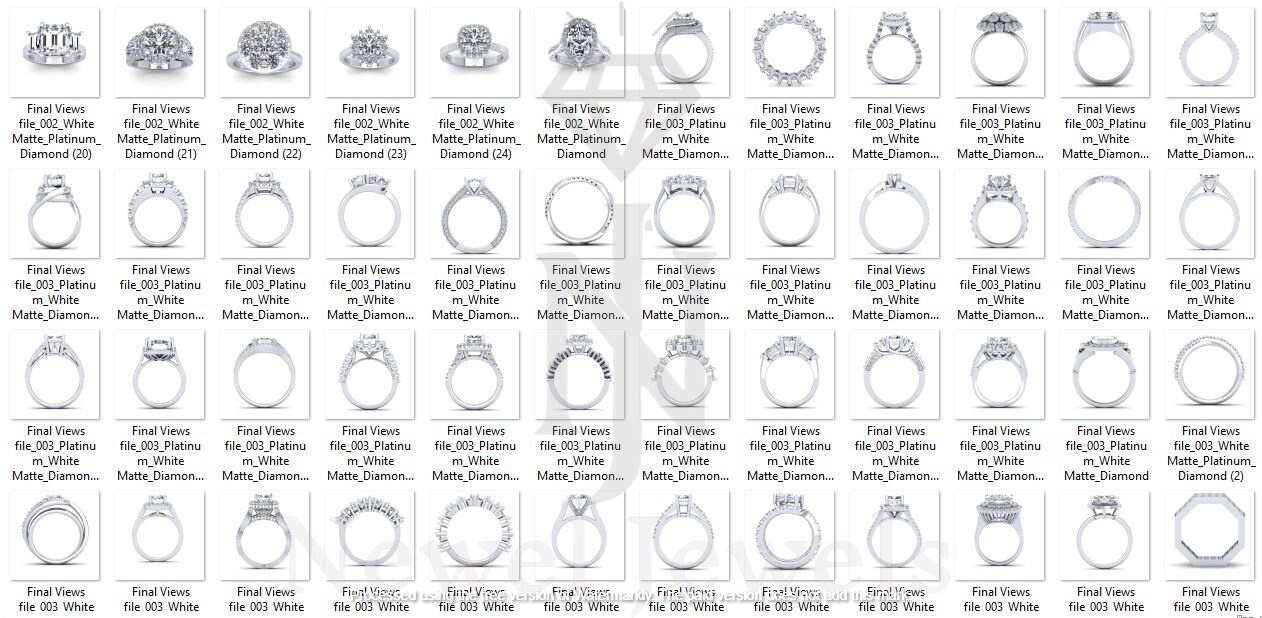 Regular Ring Models Crafted Elegance: 50+ Exquisite 3D Printed Ring Models in One Pack - Etsy