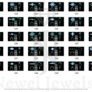 May include: A grid of 48 images showing different styles of engagement rings. Each image shows a ring with a different stone and setting. The images are labeled with numbers from 1210 to 1353.