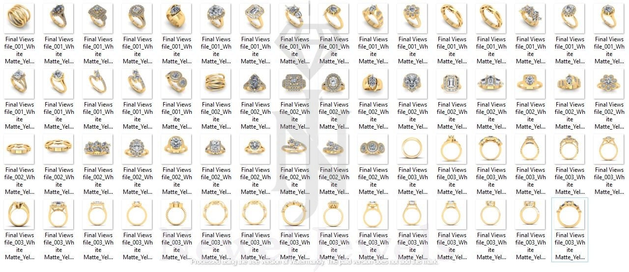 Regular Ring Models Crafted Elegance: 50+ Exquisite 3D Printed Ring Models in One Pack - Etsy