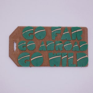 Custom 3D Printed Luggage Tag - Go Far