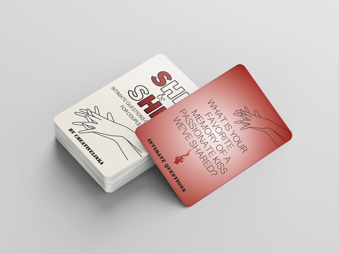 Couples Card Game, Intimacy Card Games, Printable Conversation Cards