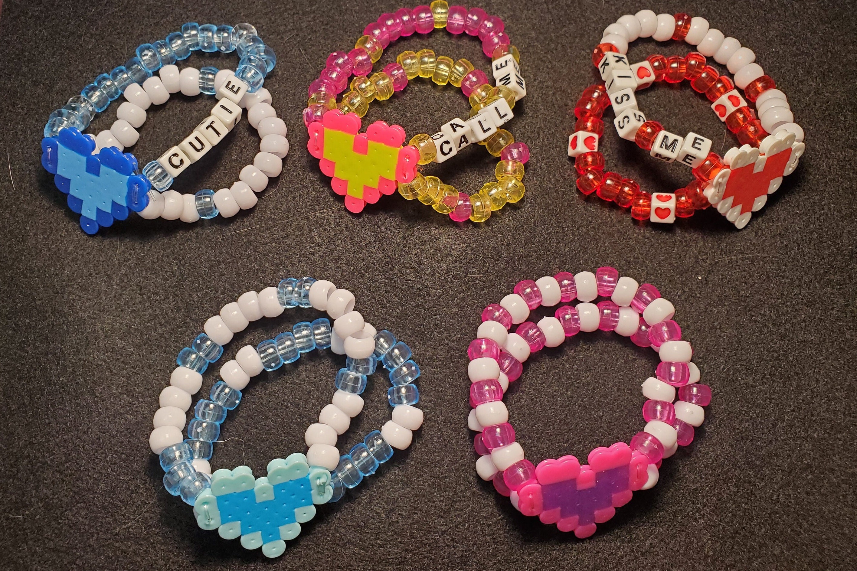 3 Kandi Bracelets, Perler Jewelry, Artkal, Kandi, Rave Jewelry, Festiv –  GalaxyofPixels