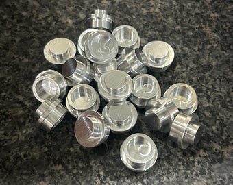 Metal Bricks - Studs - 1x1 Round Studs – Oversized - Double Scale - Building Brick Accessory - Precision Machined Aluminum