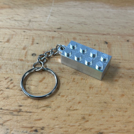 Metal Brick Keychain Etsy