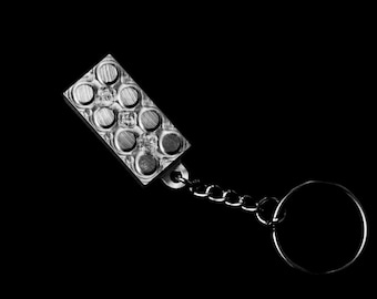 Metal Brick Keychain