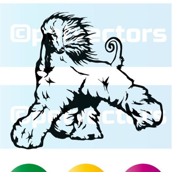 Afghan Hound eps svg png vector cutting file