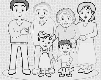 Family Coloring poster