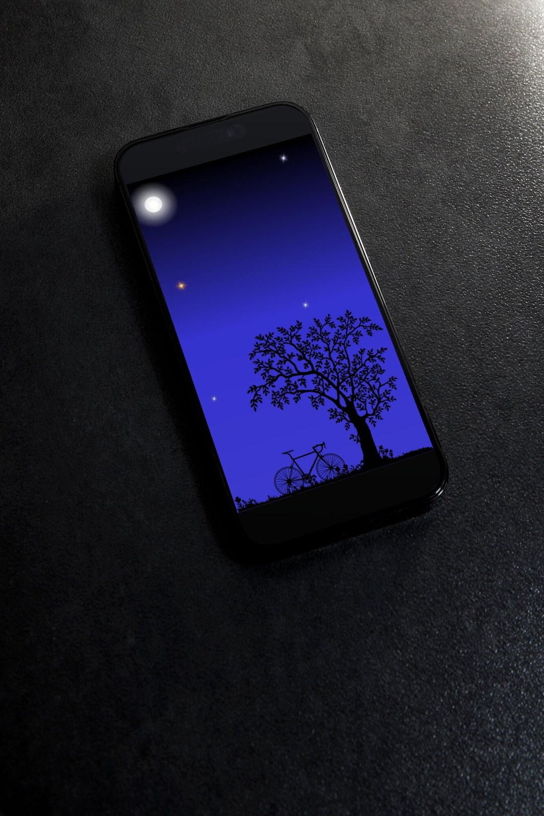 Nature, Night Sky and Tree With Cycle Mobile Background, Phone ...