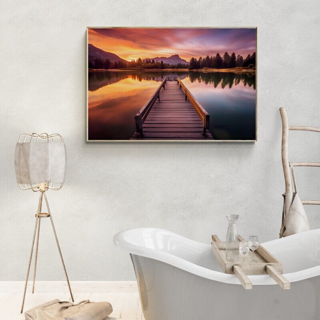 Sunset Wall Art. Landscape Art Print. Large Wall Art Landscape