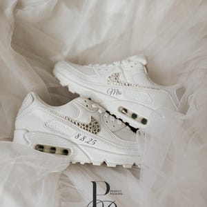 Custom Air Max 90 Wedding Sneakers with Rhinestone image 5