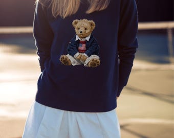 Vintage 90s Polo Bear Ralph Lauren Knit Sweater Medium Polo Bear