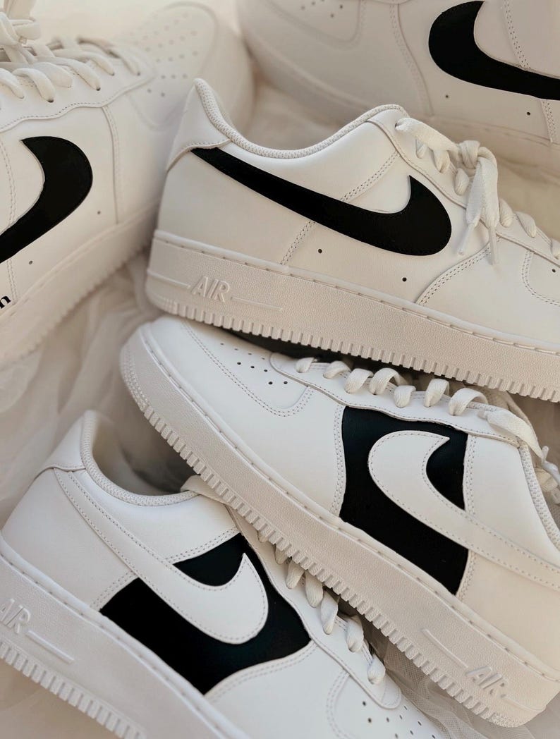 Groom Nike Air Force 1 Sneakers, Custom Wedding Shoes for Grooms with Hand-Painted image 8