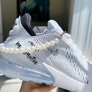 Wedding Bridal Sneaker Personalized- Nike Air Force 1s Pearl Wedding Sneakers -Wedding BRIDE Shoes- Custom Wedding Sneakers for Bride