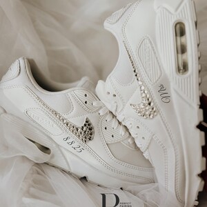Custom Air Max 90 Wedding Sneakers with Rhinestone image 6