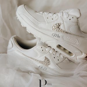 Custom Air Max 90 Wedding Sneakers with Rhinestone image 8
